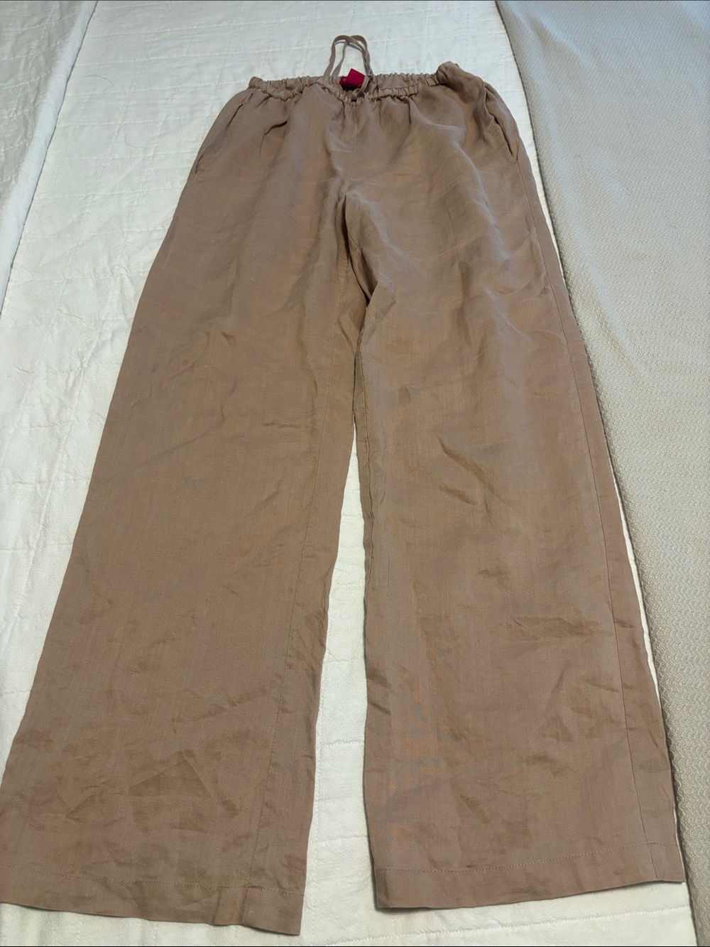 Sunny Leigh Relaxed Wide-Leg Pants in Taupe